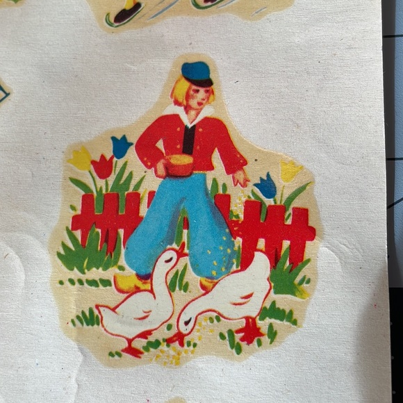 Vintage set of Dutch children transfer decals for walls and accessories in homes - Picture 8 of 10